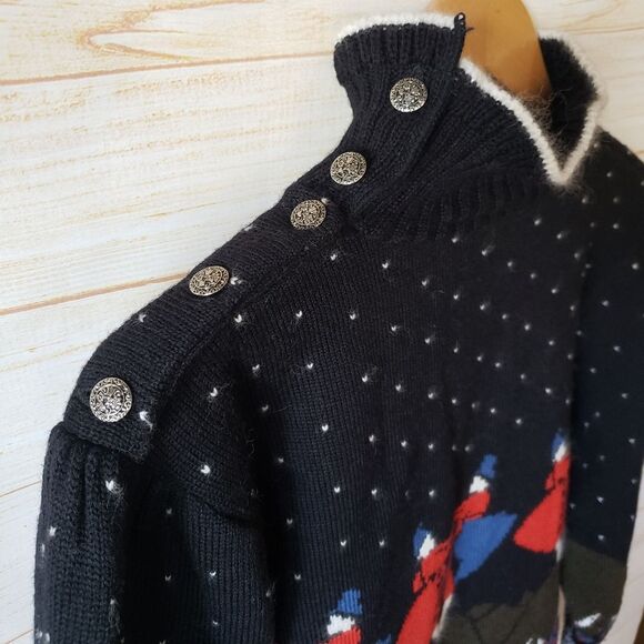 Cullinane Vintage 80's Wool/Angora Polo Neck Winter Sweater Women's Large USA - Picture 10 of 14
